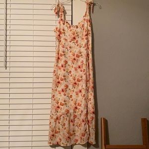 Abercrombie and Fitch Pink / Yellow Floral Dress Size L